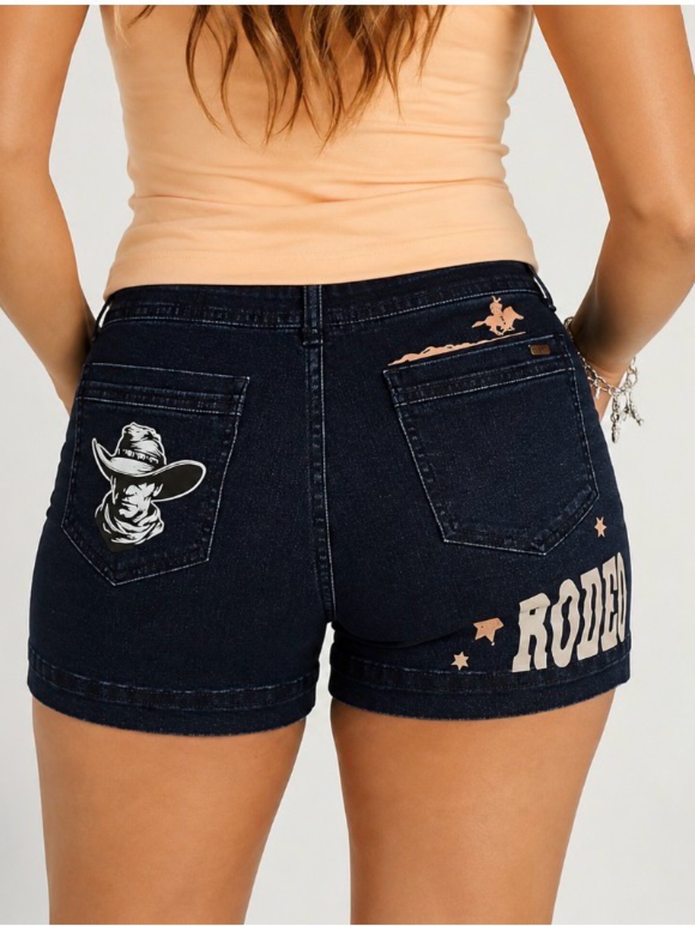 Lucky & Blessed Rodeo Printed Shorts - Picture 2 of 2